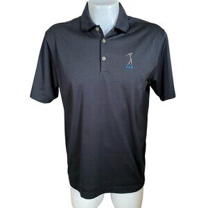 Nike Golf Dri-Fit men's large short sleeve collared black polo shirt